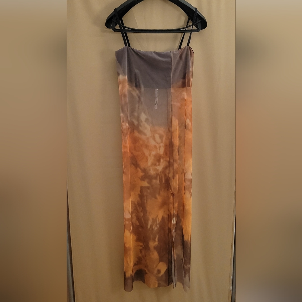 ELLISS-Orange Sunflower Maxi Dress